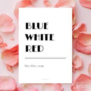 affiche bleu blanc rouge blue white red