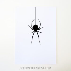 Idée de déco Halloween : araignée à imprimer pour fête d'halloween déco