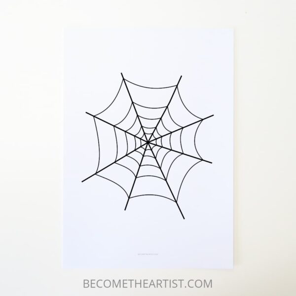 toile d'araignée à imprimer comme décoration d'Halloween